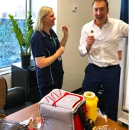 RUBIX colleagues celebrating together in the Melbourne office