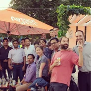 RUBIX team photo outdoors at a summer team event