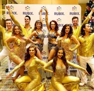 Performers on stage at a RUBIX end-of-year celebration
